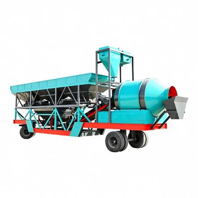 Mobile Concrete Batching Plant JZM Drum Mixer For Emergency And Remote Construction Projects Cement Plant Equipments