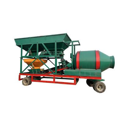 تجهیزات کارخانه سیمان JZM سری ثابت Hopper Drum Mixer ماشین مخلوط کنکریت همراه با تغذیه مارپیچی