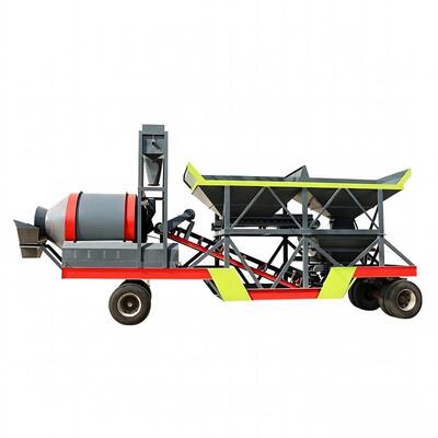 ایستگاه بچینگ بتن قابل حمل چرخ‌دار JZM Mobile Drum Mixing Plant Cement Plant Equipments برای سایت ساخت و ساز