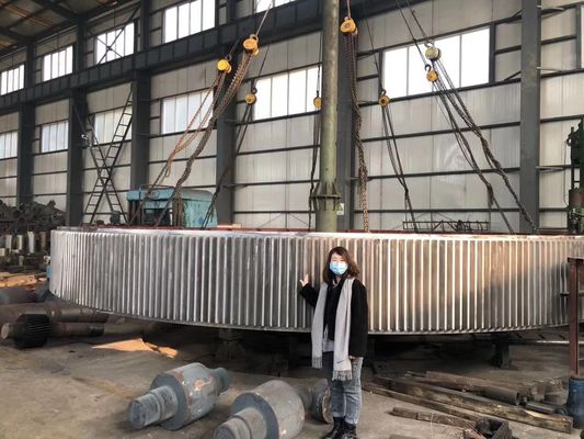 استاندارد UNI EN ISO 120MT چرخ دنده بزرگ میل برای کوره های دوار